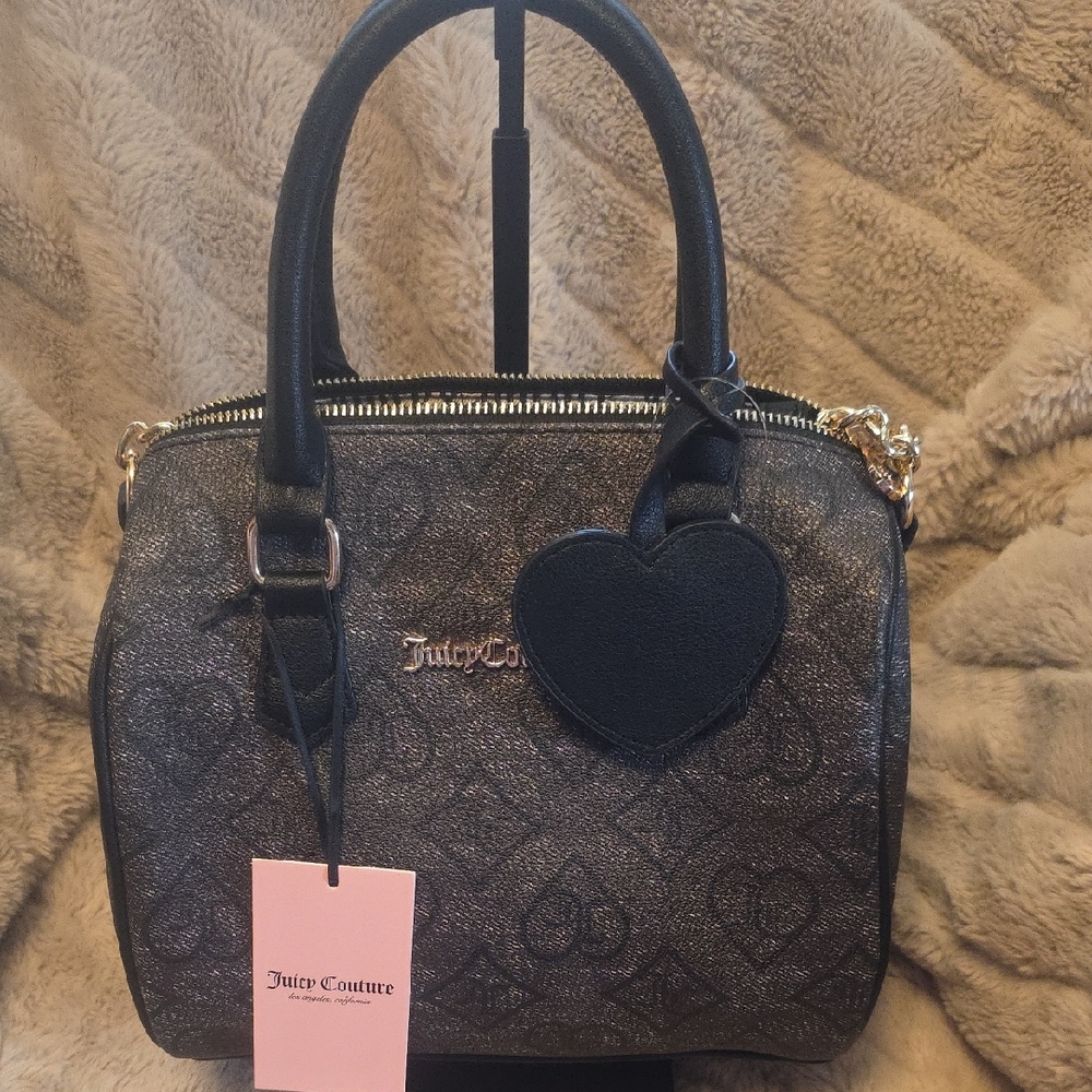 Juicy Couture Black and Gold Satchel